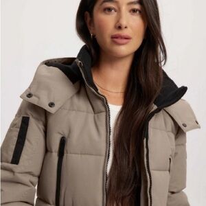 Noize Women's Beige Puffer Jacket